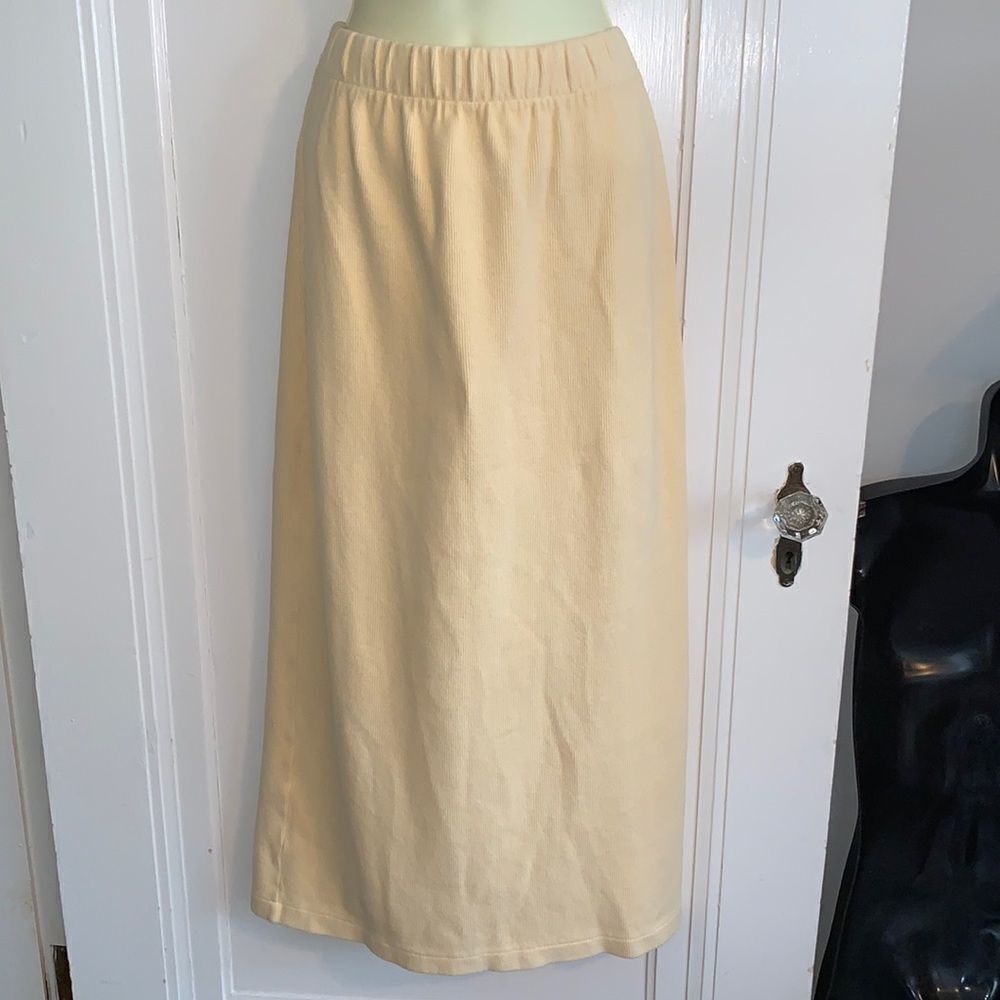 Vtg Only In USA‎ yellow maxi sweater skirt